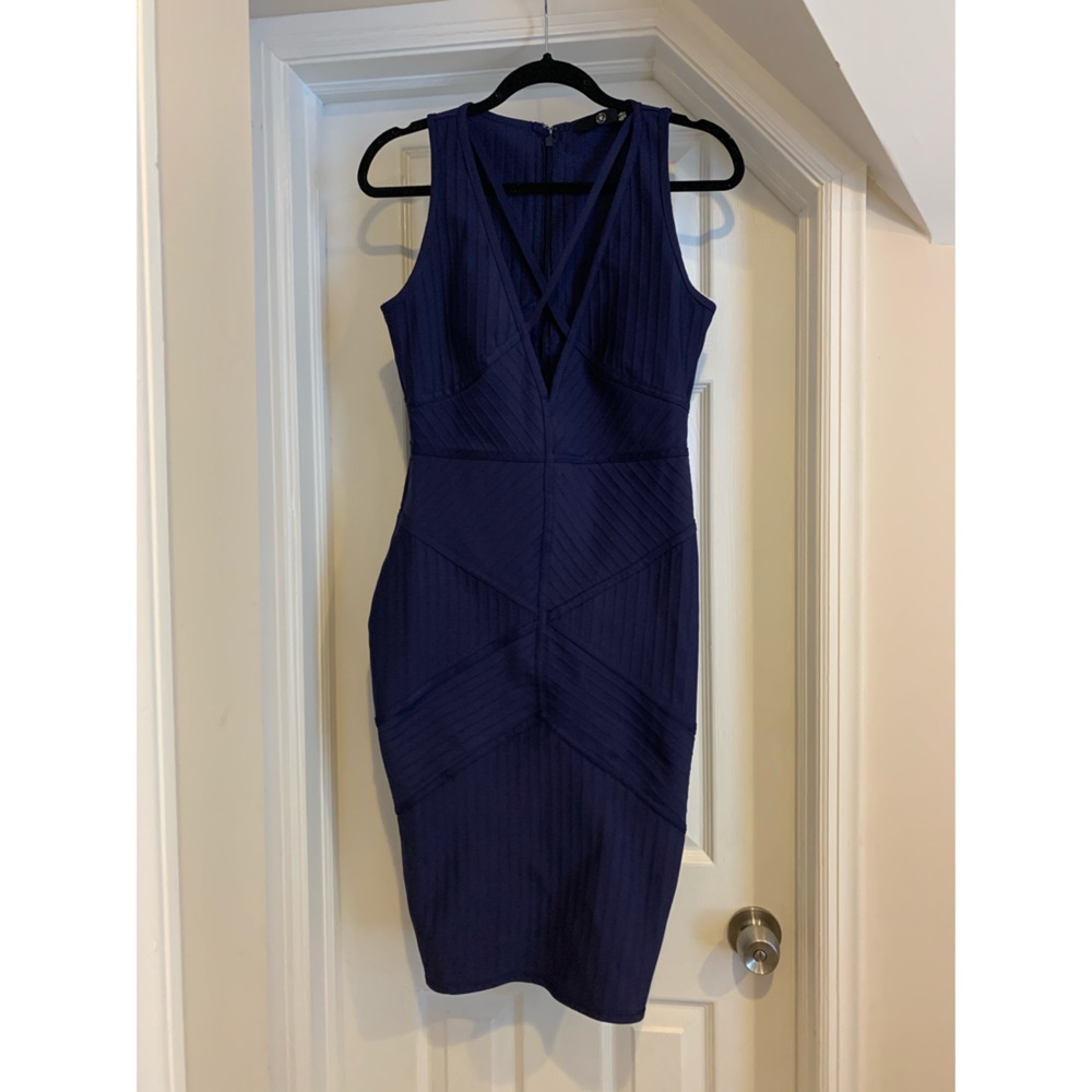 Navy bandage dress